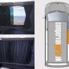 Premium VW Transporter 2 layered Blackout Curtains - Cheapest UK supplier - Off side (UK Drivers) middle Blackout window curtain (not a sliding door)