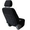 VW T5/T6 Front Single/Captain Seat Cover - Black, Grey Panel with Hibiscus - Image 7