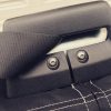 VW T5/T6 Front Bench/Double Seat Cover - Black, Grey Panel with Hibiscus - Image 8