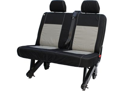 VW T6 Kombi Twin/Double 2 Seater Cover - Black with Grey Panel